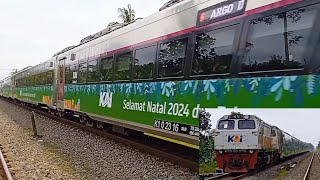 Momen KA Argo Dwipangga New Generation Berstiker Livery Natal dan Tahun Baru 2025