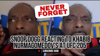 Never Forget Snoop Dogg Reacting To Khabib Nurmagomedov's Win Over Michael Johnson at UFC 205