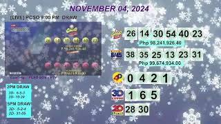 [LIVE] PCSO 9:00 PM DRAW - NOVEMBER 04, 2024 LOTTO RESULTS