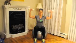 How to do a Stability Ball Shoulder Press