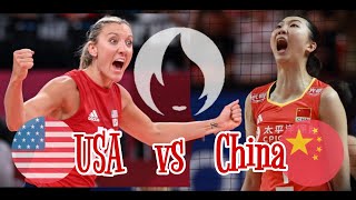 Tim Voli Putri China vs Amerika 🏐 Volleyball Olimpiade Paris 2024