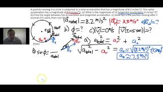 2-D Motion Problem, Radial & Tangential Acceleration