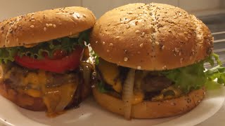 🍔 😋Hamburger classique maison, frites au four 🍟🥬