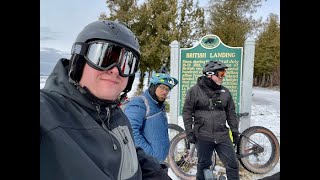 We rode the ice bridge to Mackinac Island