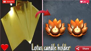 Omg! 😱 viral lotus candle holder 💫#candle #holder #diwali #decoration #subscribe @crafterdebika