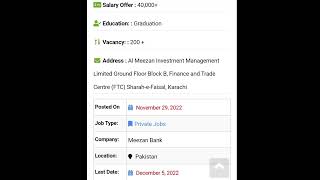 Meezan Bank Jobs 2022 #latestjobs2022 #paklatestjobshub