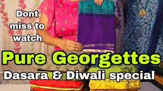 Branded Georgette Sarees💕#onlineshopping #fancysarees #branded #georgette #partywear #newstock ##