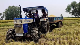 Swaraj 744 Fe 4 x 4 in Trolley The mud 😲