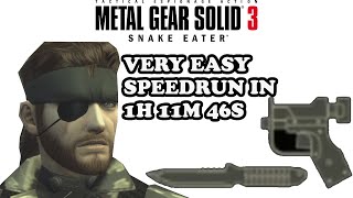 MGS3 | Very Easy Speedrun in 1h 11m 46s