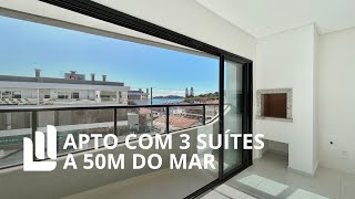 À venda - Apartamento com 3 suítes e piscina privativa a 50 metros do mar em Bombinhas/SC