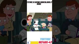 STEWIE IS RUDE #shorts #familyguy