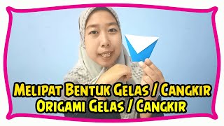 Cara Membuat Gelas Cangkir dari Kertas Origami | Seni Melipat Kertas Origami