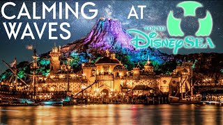 CALM WAVES at TOKYO DISNEY SEA VOLCANO (Relaxing ASMR Night Sleep Sounds)