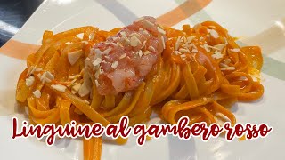 Linguine al gambero rosso - Linguine with red shrimp