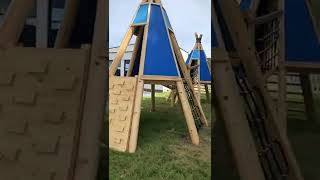 Outdoor combination slide wooden slide