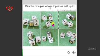 Pick the dice pair whose top sides add up to 14 #funcaptcha