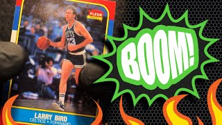 Opening up Raw 1986 Fleer Basketball #9 Larry Bird in Near Mint to Mint Condition