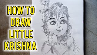 Janmastami 2024 Drawing|How to draw lord krishna Step by Step