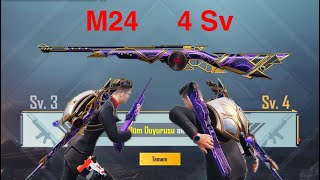 I made the pubg mobile sharp sniper M24 gun 4 level and we played the warehouse 4 vs4 #pubgmobile