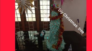 How To Make A Big Christmas Tree With Newspaper| DIY Xmas Tree|Xmas Tree Making. Video #217