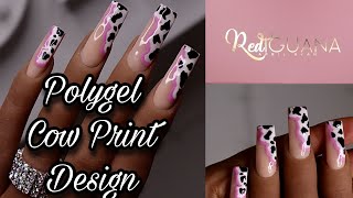 Polygel Cow Nail design ft Makartt Polygel  || Beginner Friendly || Red Iguana|| RizSterlz