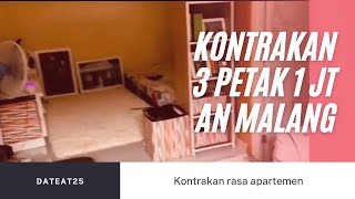 KONTRAKAN 3 PETAK TOUR - RASA APARTEMEN ALL IN 1 JT AN DEKET BANDARA MALANG?