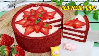 Лучший рецепт клубничного чизкейка Red Velvet [Subtitles] ASMR | HNC Kitchen