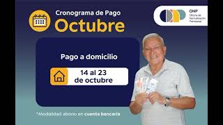 CRONOGRAMA DE PAGO DE PENSIONES - OCTUBRE 2024