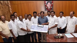 R.K.Selvamani Says, laid foundation stone for "Puratchi Thalaivi Amma Film Studio" | sicd