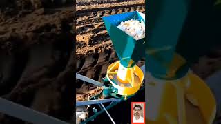 Manual spring onions planter l लहसुन लगाने की मशीन #agriculture #farming #shorts