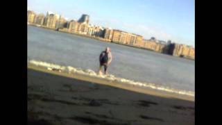 Beach Combing on sand at Rotherhithe Thames South London UK