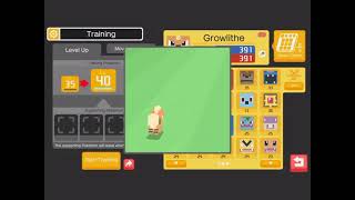 Evolving growlithe into arcanine in pokemon quest🐶