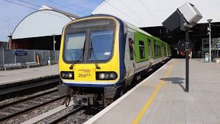 IÉ 29407+29116 departing from Dublin Pearse