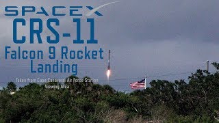 SpaceX CRS 11 Rocket Landing With Sonic Boom