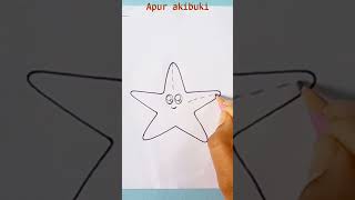 How to draw a cute Starfish | Starfish drawing | starfish drawing using circles | #shorts