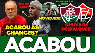 🚨CHUVA DE DESFALQUES CONTRA O VITÓRIA, NOVIDADE NO FLUMINENSE, JK FORA DOS PLANOS DO MANO E MAIS