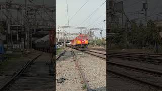 Most Powerful WDG4G Loco & Buggi load #shorts #loco #buggi #indianrailways