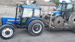 Newholland 7556s ile tt55 demir tekeri demirteker arabasiyla tasiyoruz