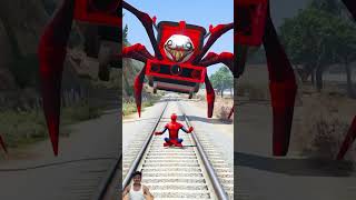 GTA V. SPIDER-MAN MEETS CHOO CHOOCHARLES TRAIN #shorts