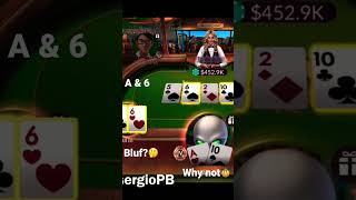 A possible bluff poker hand #gaming #shorts