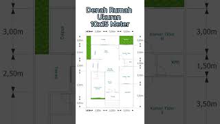 Denah Rumah Ukuran 10x15 Meter  #denahrumah #rumah #desianrumah