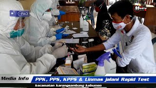 KPPS dan Linmas jalani Rapid Test || penyelenggara pemilu 2020