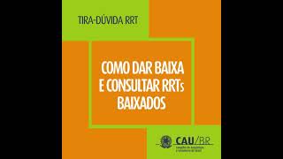 Tutorial: Baixa e consulta de RRTs baixados