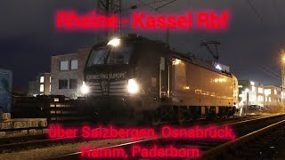 Führerstandsmitfahrt von Rheine nach Kassel Rbf, 2x in Rheine und 2x in Osnabrück Hbf über Paderborn