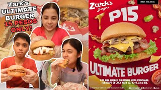 ₱15 ULTIMATE BURGER?! 😱 Zark's 15th Anniversary Promo | Food Hug: The Fam Vlog