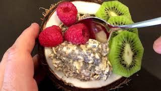 How to Make Coconut Chia Overnight Oats | Healthy Meal Prep