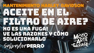 Aceite en el filtro de aire en tu Harley? No es una fuga!