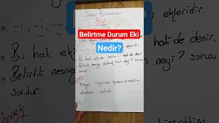 Tyt Türkçe Hap Bilgiler - Belirtme Durum Eki Nedir? #tyt #tytturkce #yks #türkçedilbilgisi