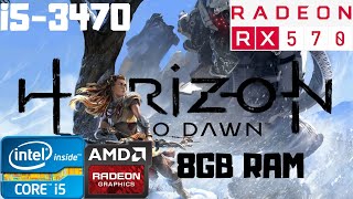 Horizon Zero Dawn All Settings | i5-3470 | RX 570 8GB | 8GB RAM DDR3 | 1080p Gameplay PC Benchmark