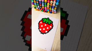 🍓 Cute Pixel Art idea #pixelartrelax #relaxing #art #pixelartist #shorts